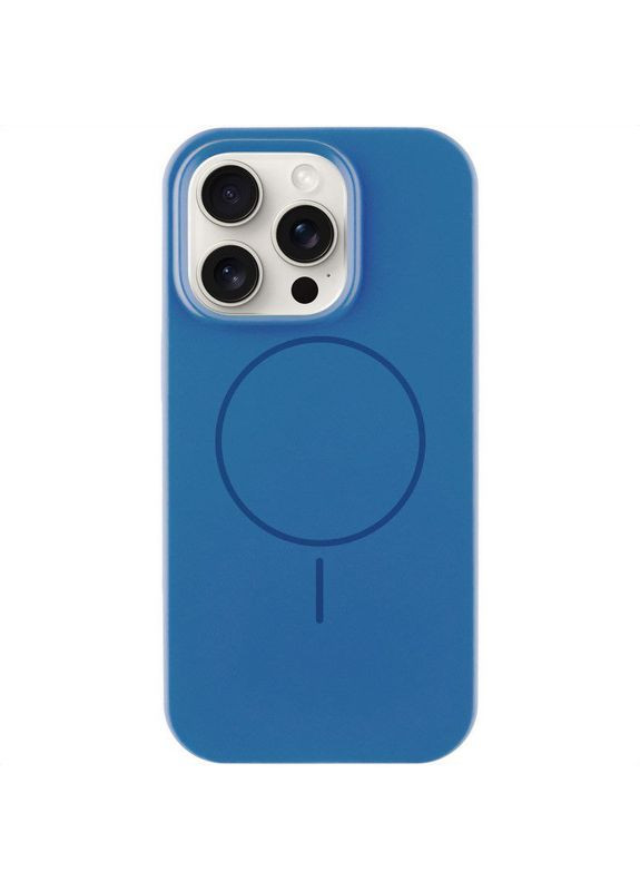 Чохол Silicone Case Full Protective (AA) без логотипу з MagSafe для Apple iPhone 16 (6.1") Синій Epik (372972844)