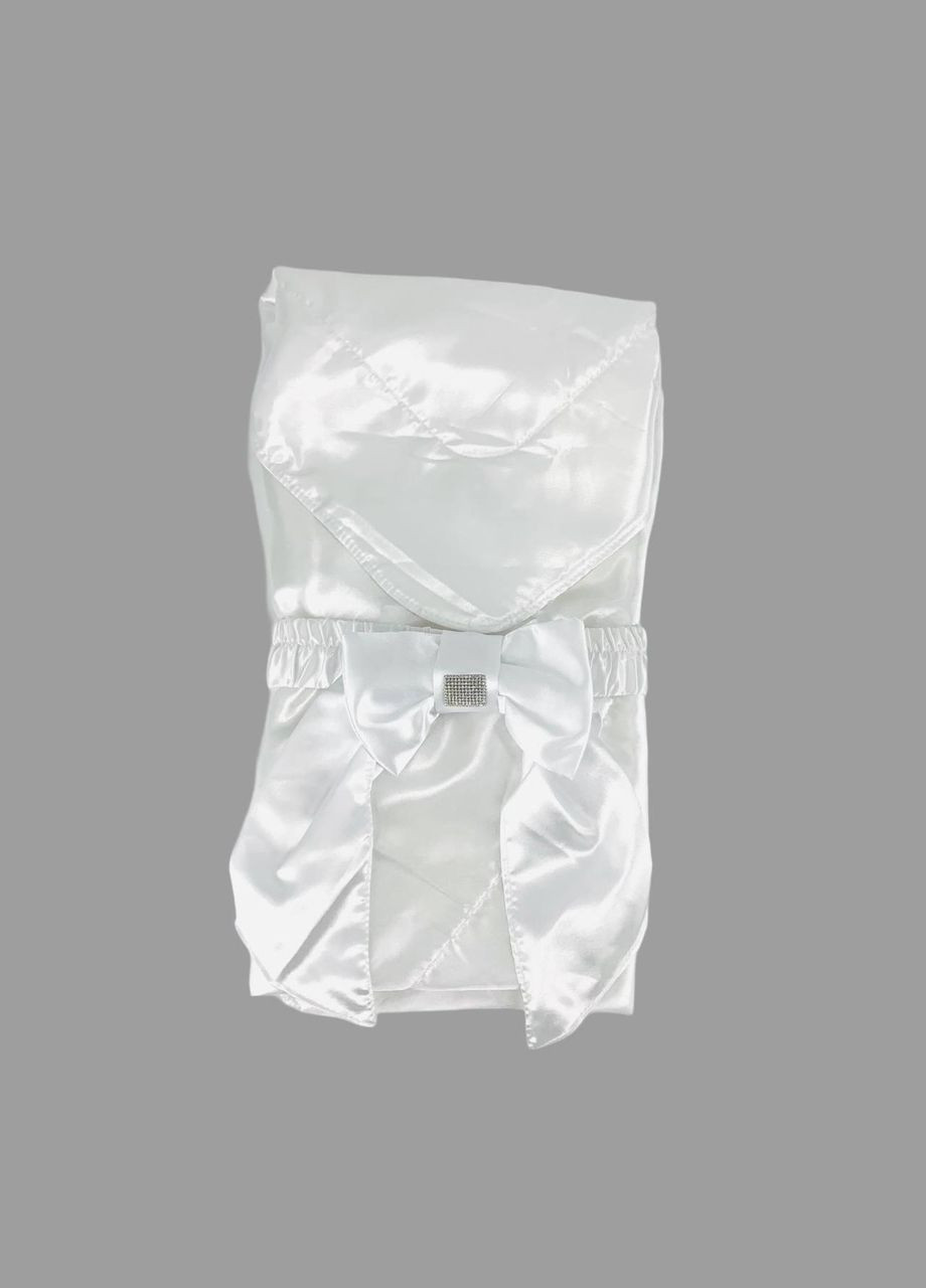 Детский атласный плед-конверт с повязкой-бантом, арт.7855, голубой, 92/92 см Brilliant Baby (350314296)