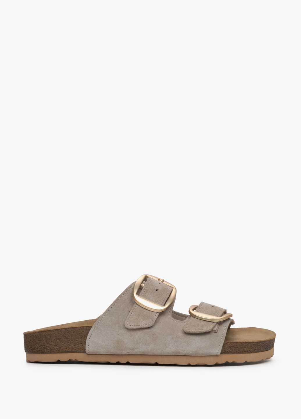 Бежевые шлепанцы, цвет бежевый Estro