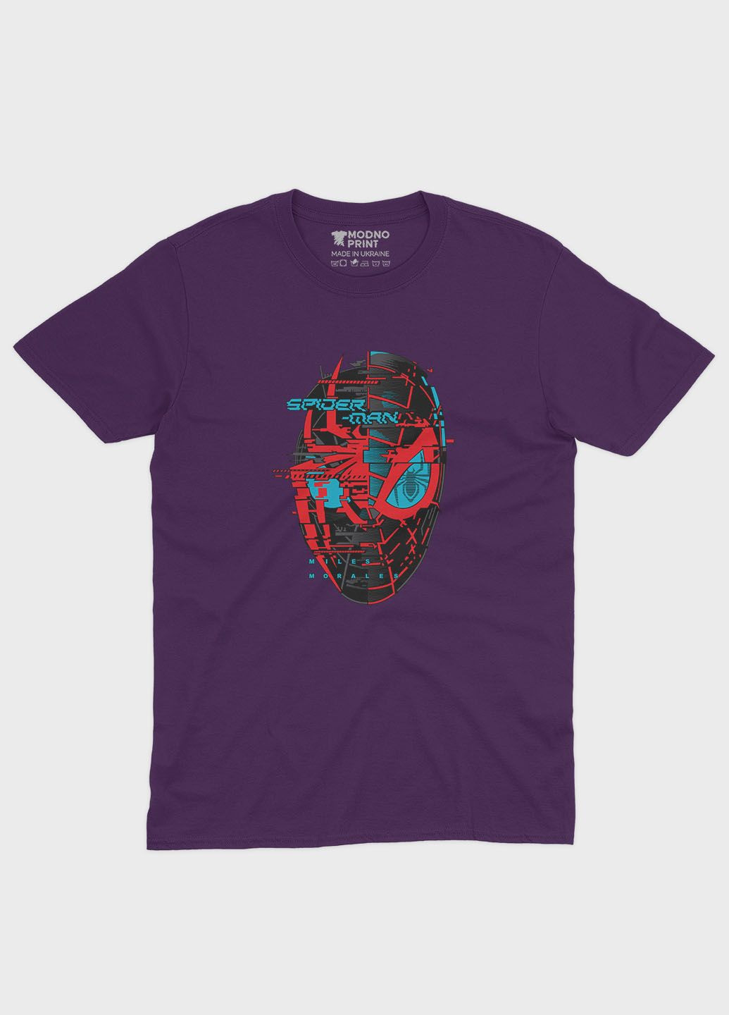 Фиолетовая демисезонная футболка для девочки с принтом супергероя - человек-паук (ts001-1-dby-006-014-034-g) Modno