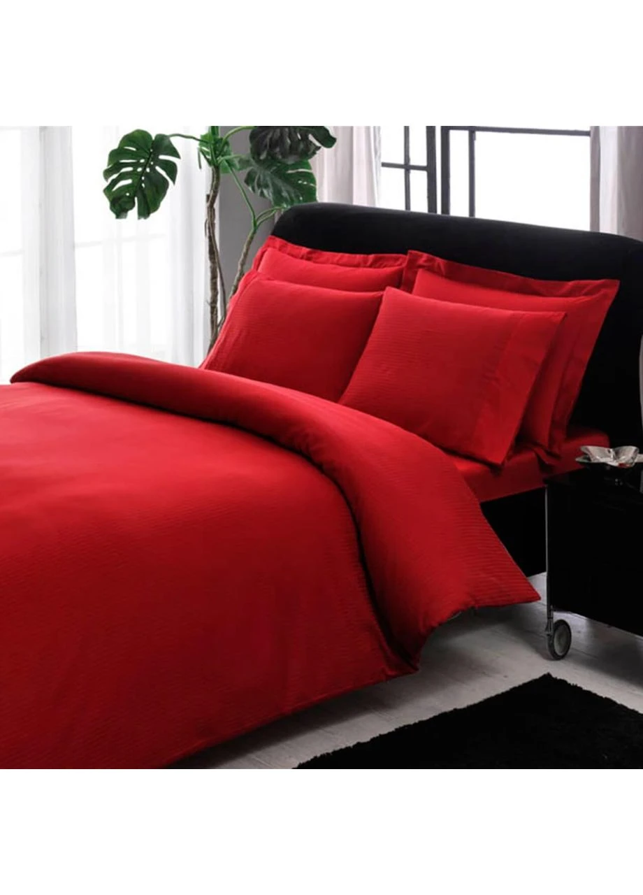 Двуспальный King Size комплект Premium Basic Red Сатин-Stripe Tac (385631714)