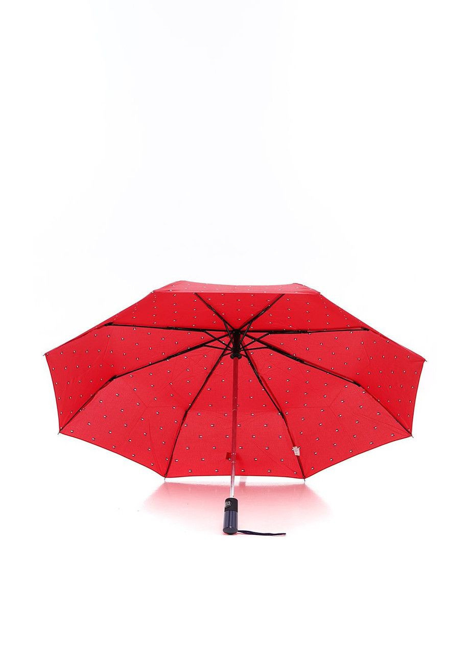 Зонт складной абстрактный абстрактный красный Tommy Hilfiger (286761212)