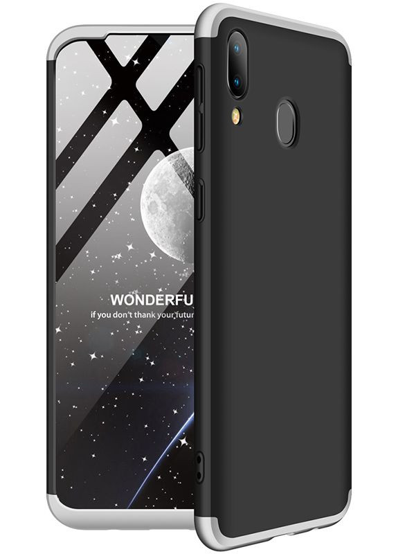 Чехол-накладка 3 in 1 Hard PC Case Samsung Galaxy M20 Silver/Black GKK (301508062)