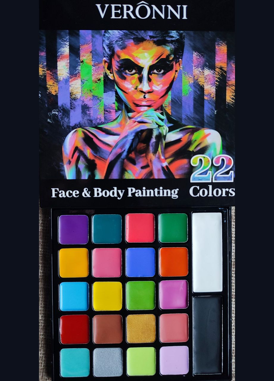 Олійна фарба 22 кольори бодіарт для обличчя Veronni (317050603)