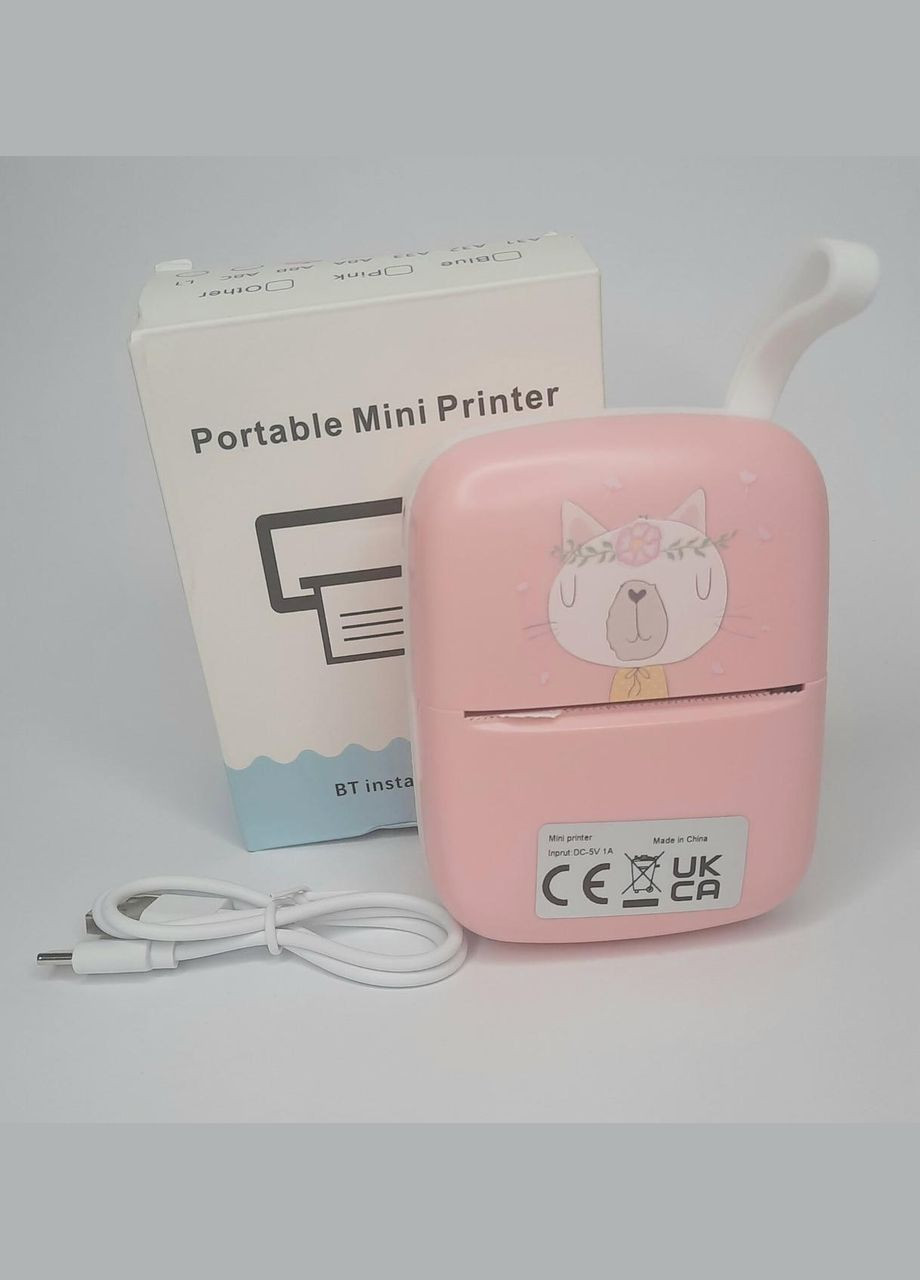 Портативный мини-принтер для телефона A8B-Pink No Brand (326800884)
