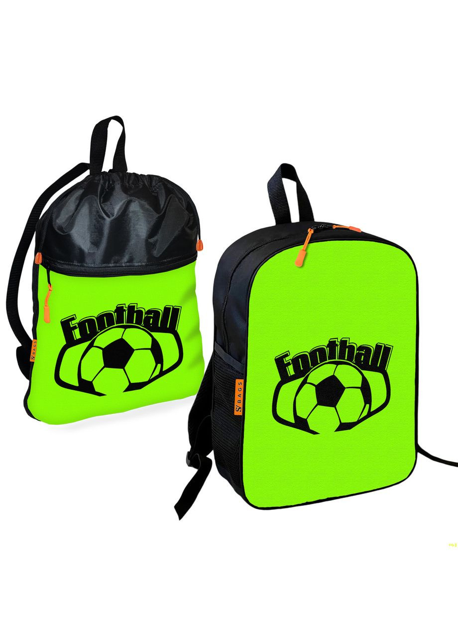 Шкільний рюкзак дитячий футбол + Сумка для взуття спортивної форми рюкзак-мішок хлопчикові (2187) No Brand (332565849)