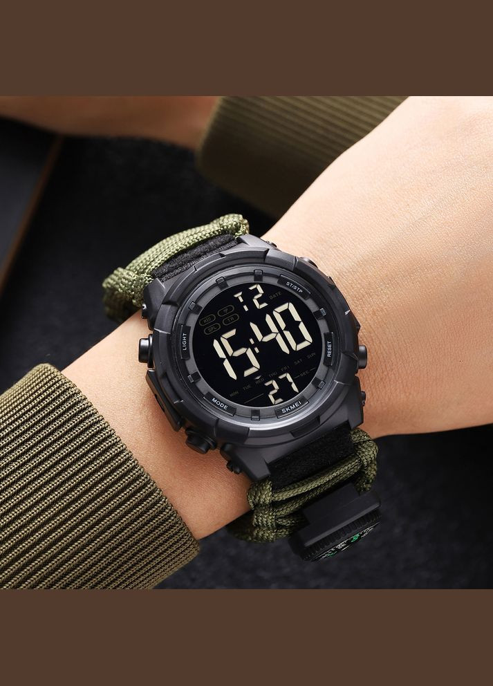 1845NAG Army Green электронный спортивный, армейский Skmei (324103821)