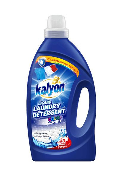 Жидкий порошок для белого и цветного белья, Стиральное средство Color and white 2310 мл Kalyon (301510524)