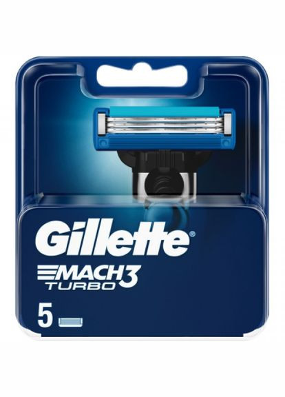 Змінні касети (7702018552344) Gillette mach3 turbo 5 шт. (268143587)