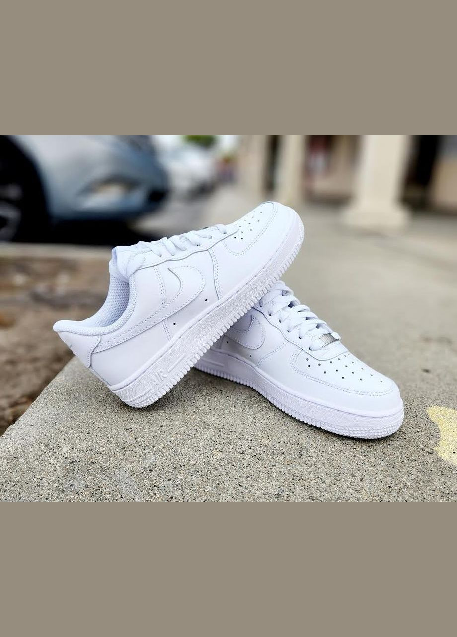 Білі Осінні кросівки air force white низькі Nike --9483