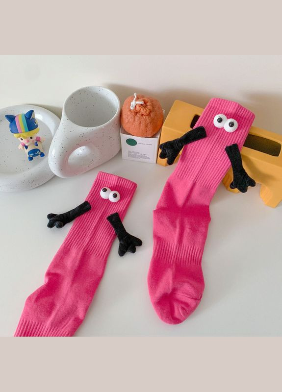 Малиновые носки с магнитными ручками и глазами малиновые 35-41 (307930849)