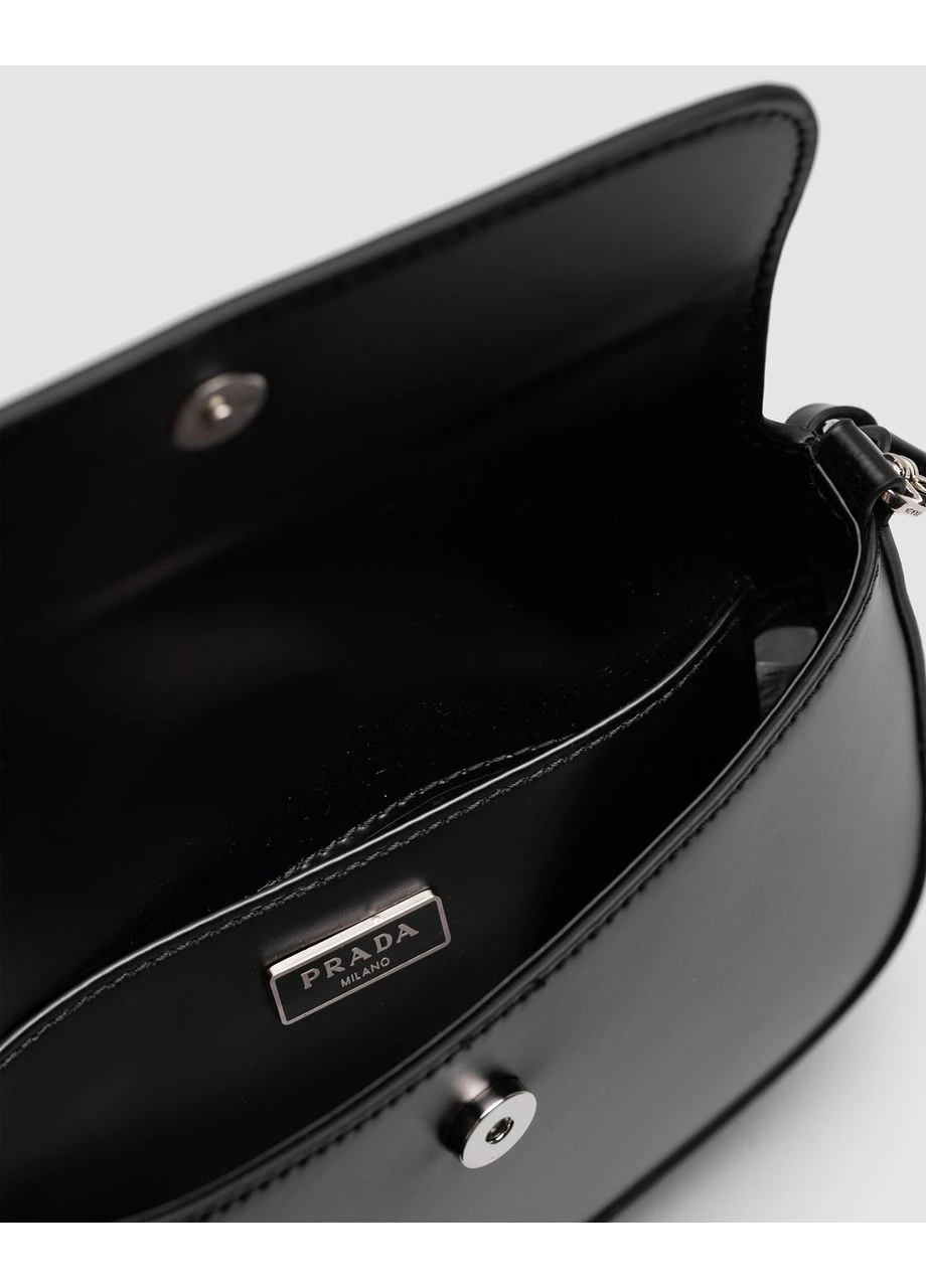 Сумка PRADA Cleo Lacquered Leather Mini Bag Black Прада No Brand (377176768)