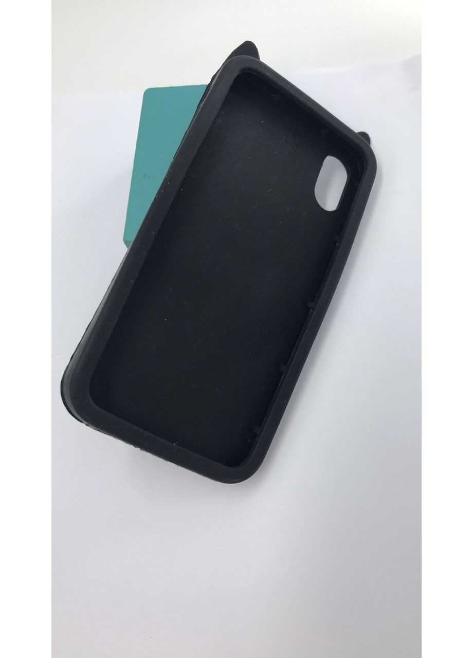 Силиконовый чехол 3D Case с переливающимися блестками на iPhone X/Xs:: Кот чёрный Epic (359487779)