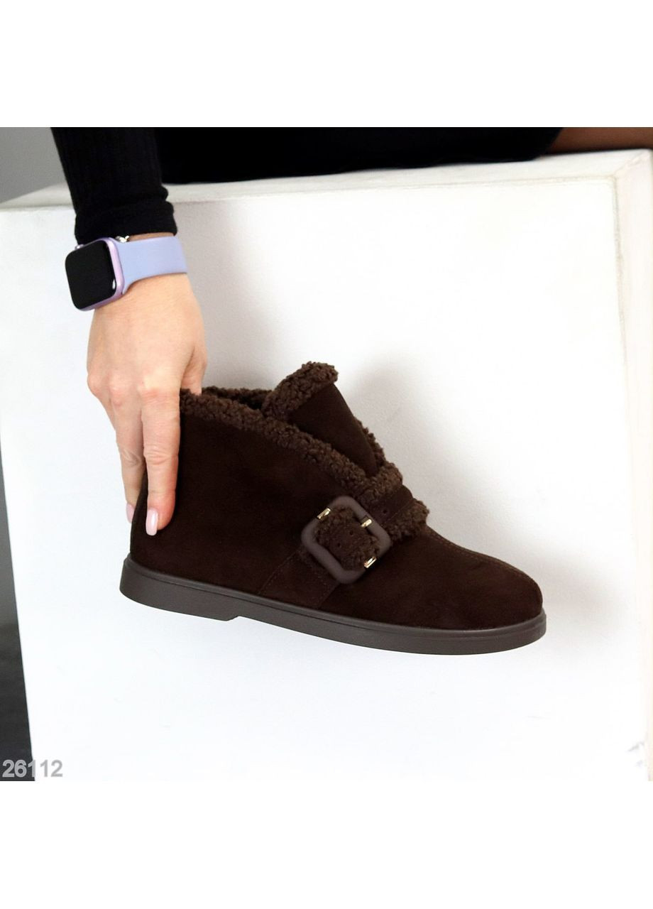 Зимние зимние ботинки No Brand из натуральной замши