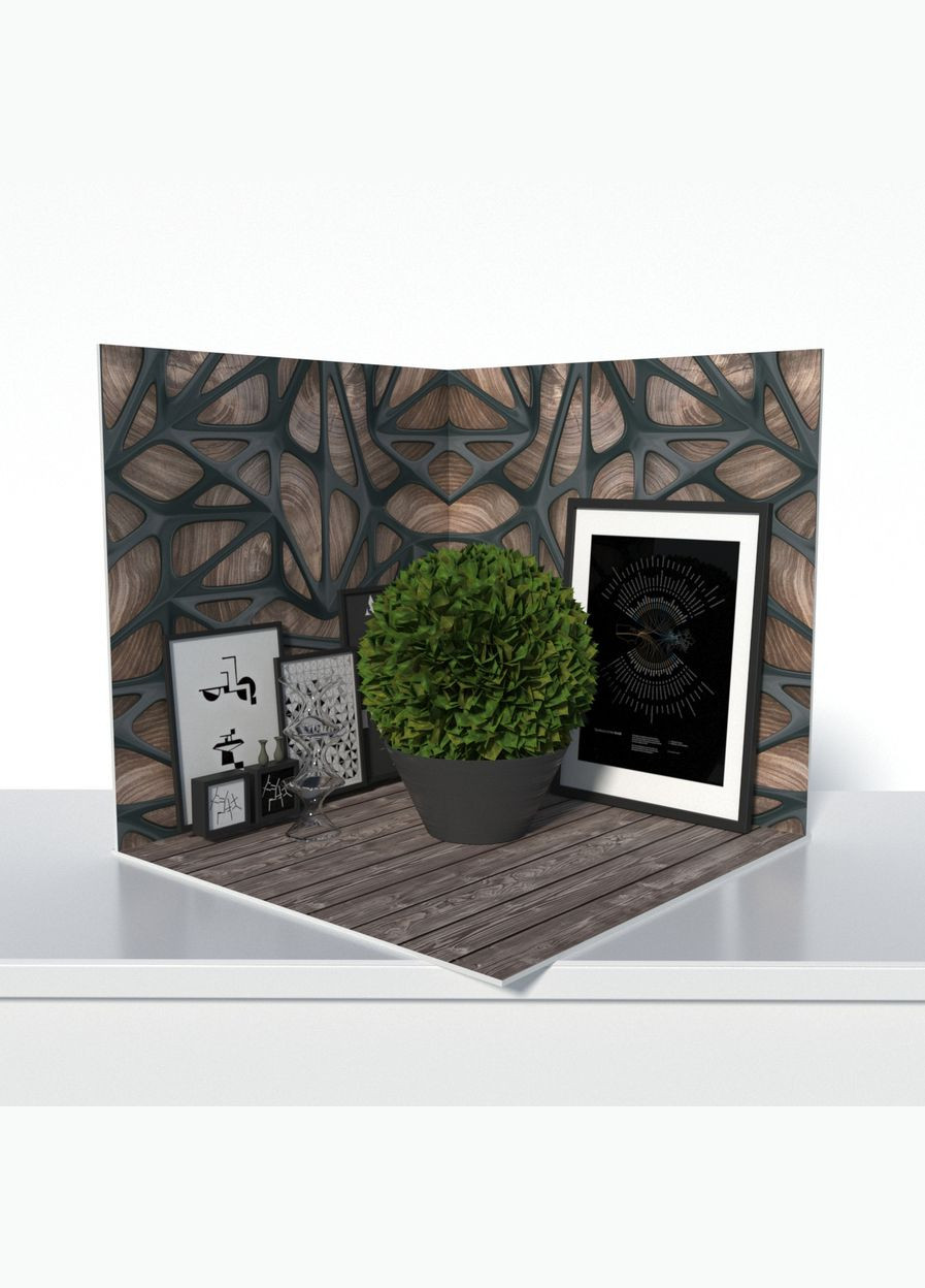 Пластиковый угловой 3d фотофон, 60x60x60см - №61034 PolyPlast (354372322)