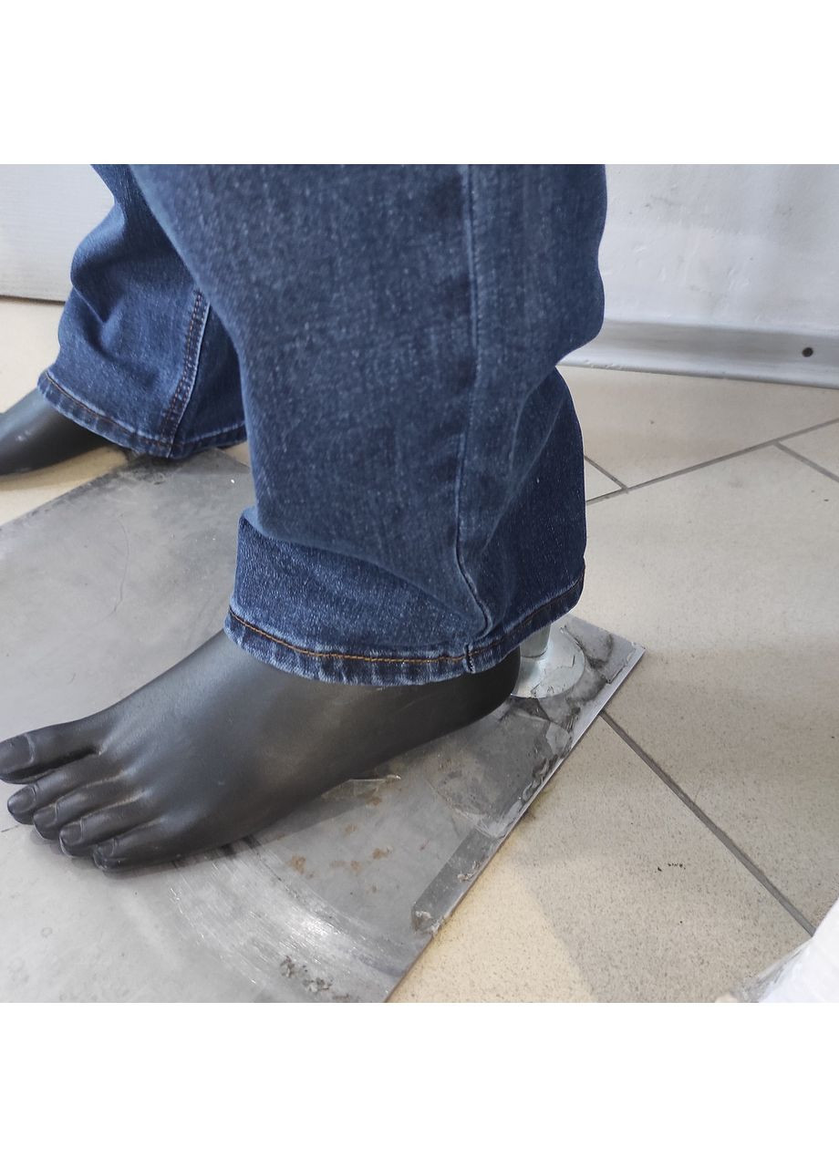 Джинси чоловічі класичні прямі зі стрейчем сині No Brand (369501792)