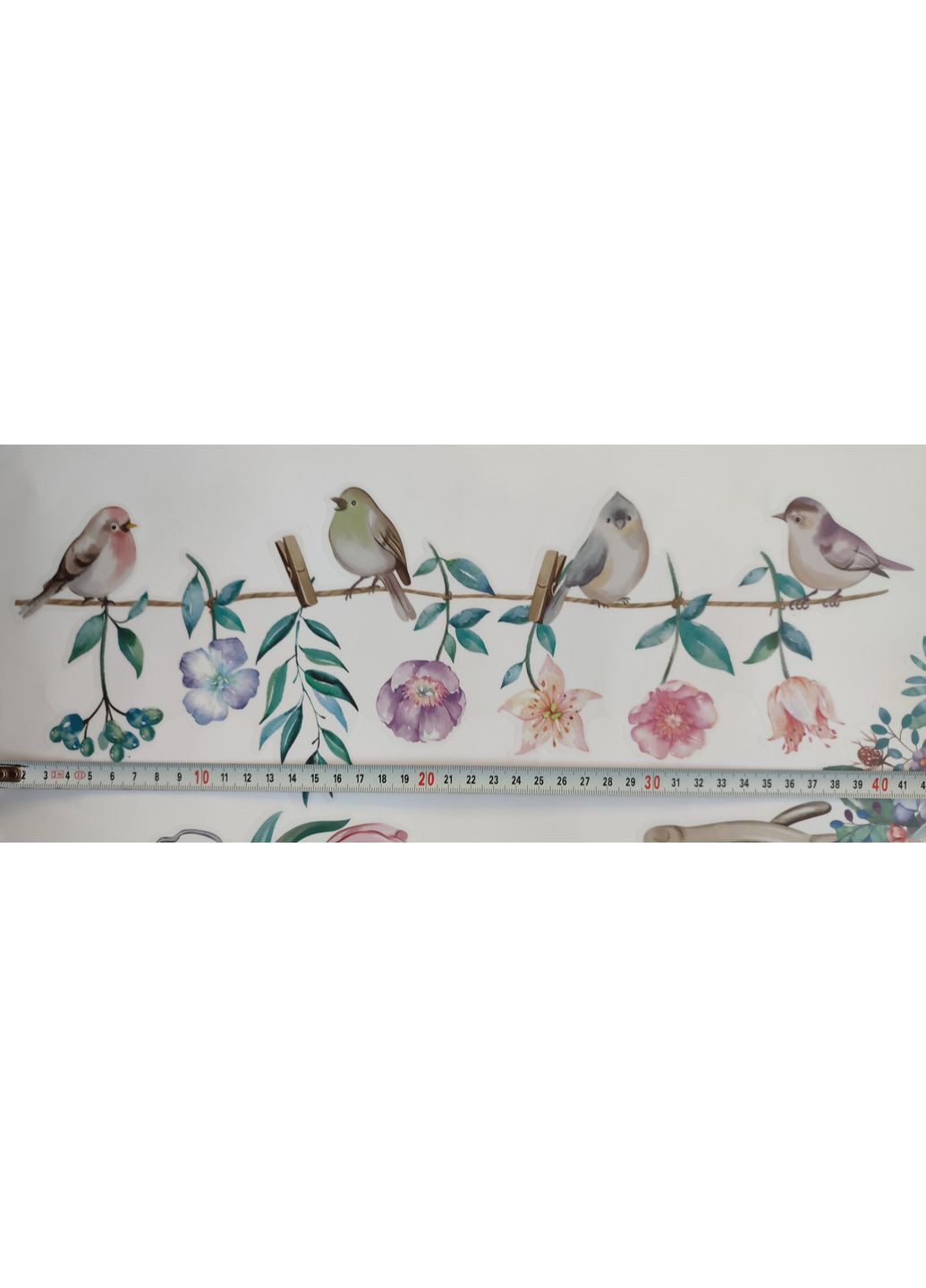 Вінілові наклейки весняні квіти в горщиках (лист 60 х 90 см) Б179-7 QT-AB No Brand (355947892)