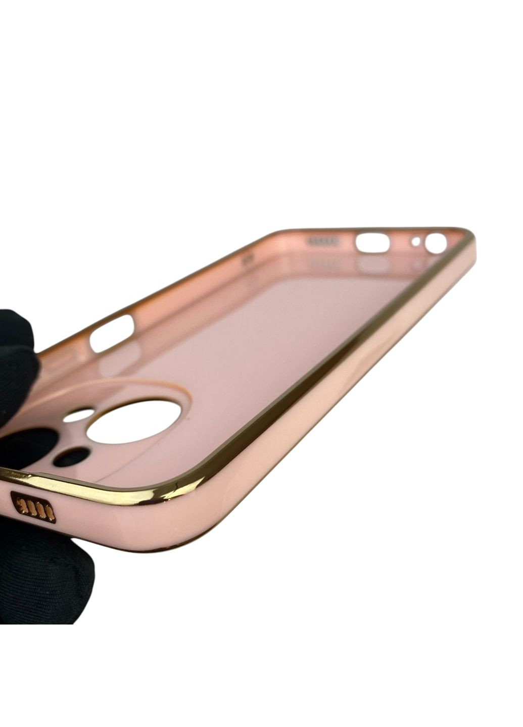 Чехол для Spark Go 2025 KL4 с кольцом MagSafe с золотой окантовкой на техно спарк го 2025 пудровый gs1 Tecno (366236377)