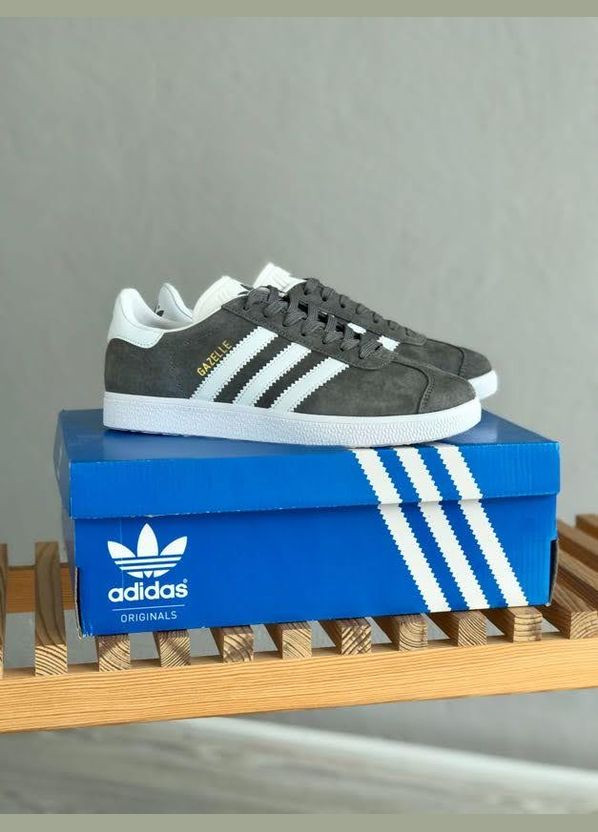 Кросівки жіночі і чоловічі Adidas Gazelle gray | Адідас Газель сірі No Brand сірі демісезони (307397801)
