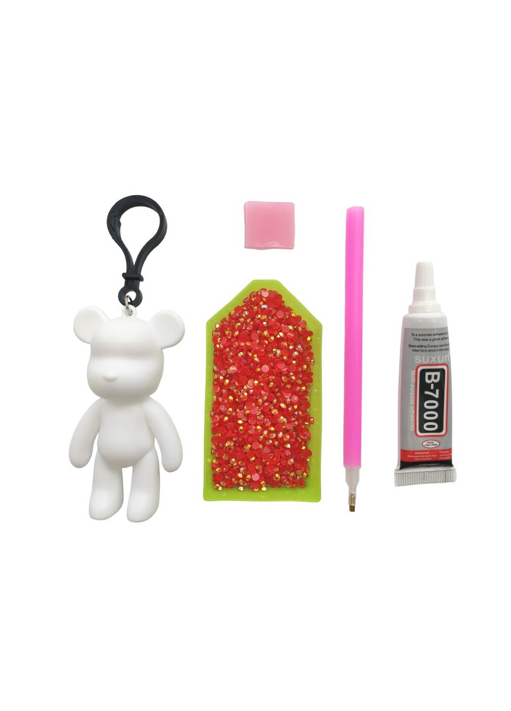 брелок мишка красный 5D ColorArt (304995908)