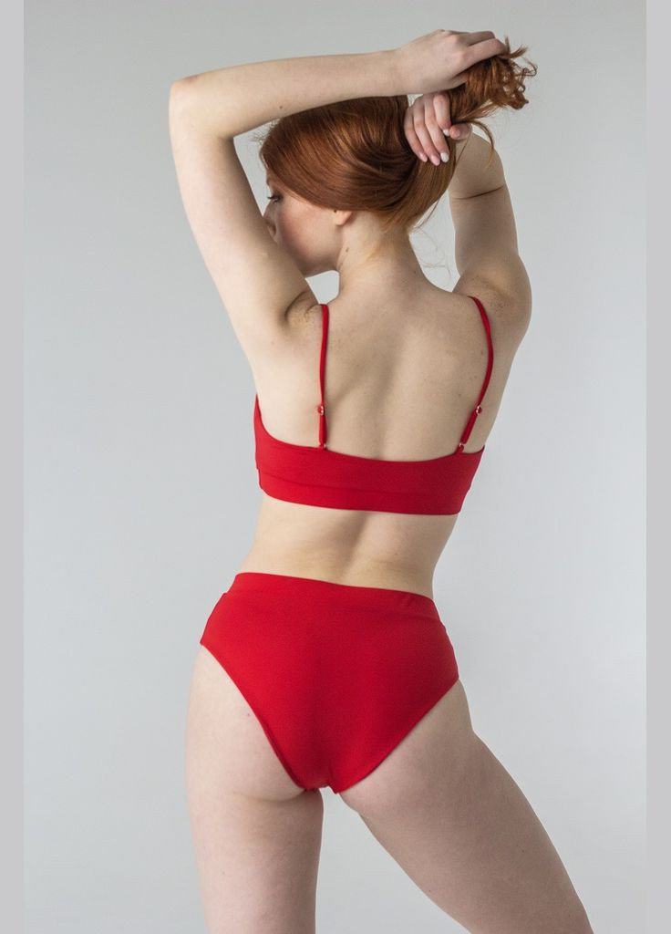 Красный летний красные высокие плавки - retro (155st-21brh-r) Kari Shop Atelier