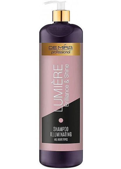 Шампунь для блиску та відновлення волосся lumi?re Brilliance & Shine Illuminating Shampoo 1000ml (1490213-30183642) DeMira Professional (368634412)
