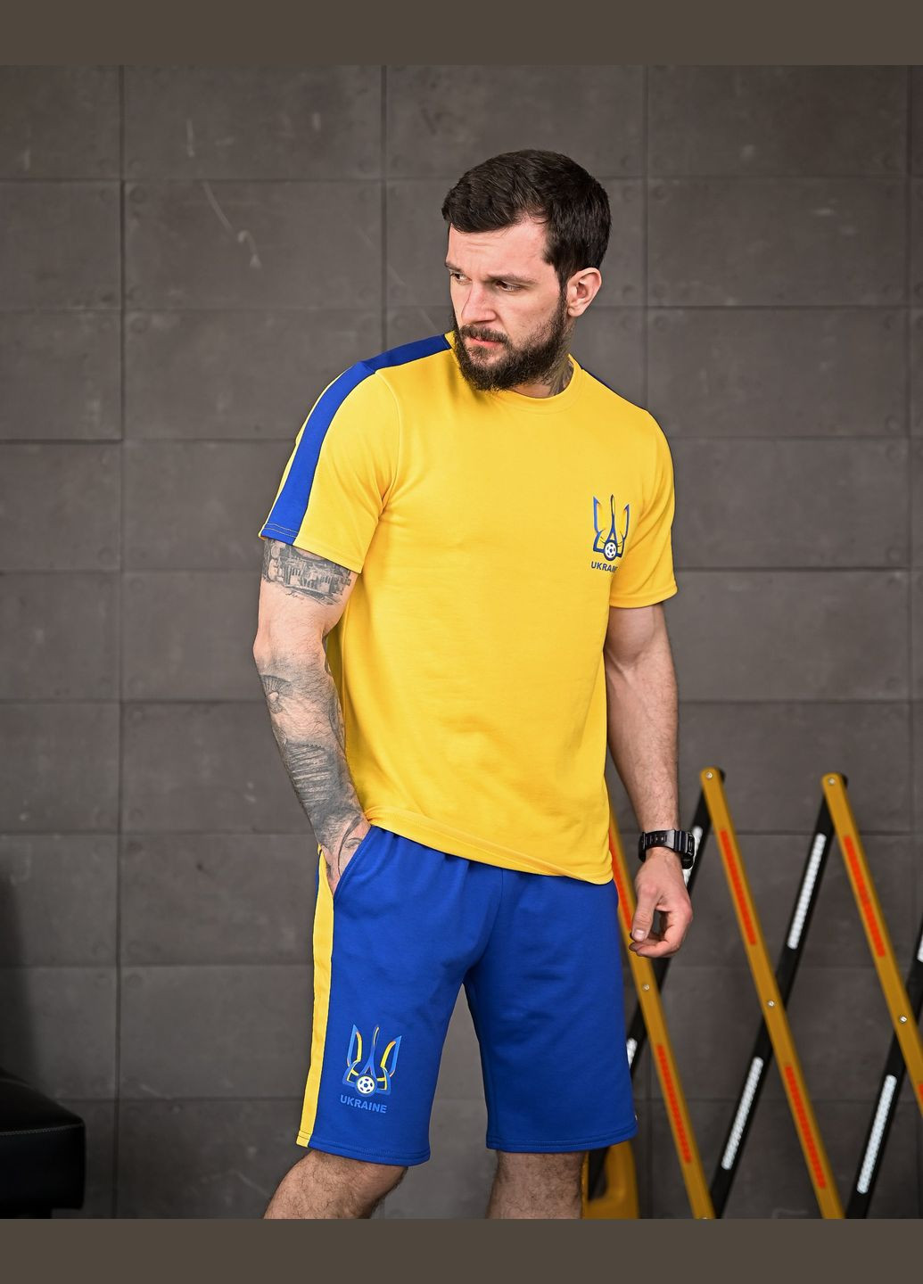 Мужской патриотический костюм Украина желто-синий Freedom (339606512)