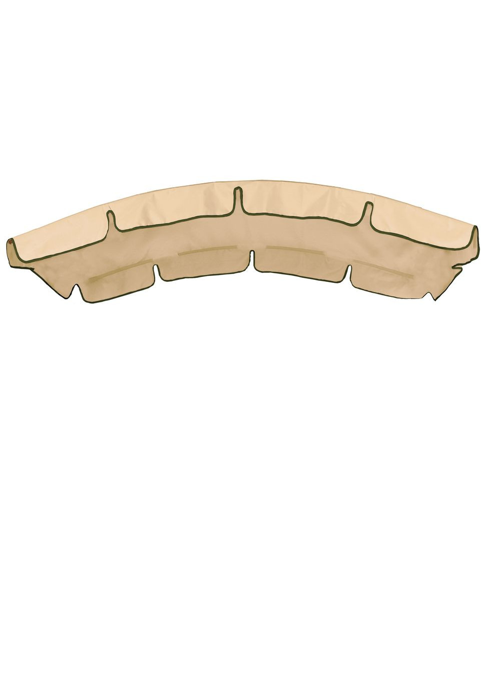 Тент (крыша) для качелей с округлой крышей 120x210 бежевый eGarden (279784115)