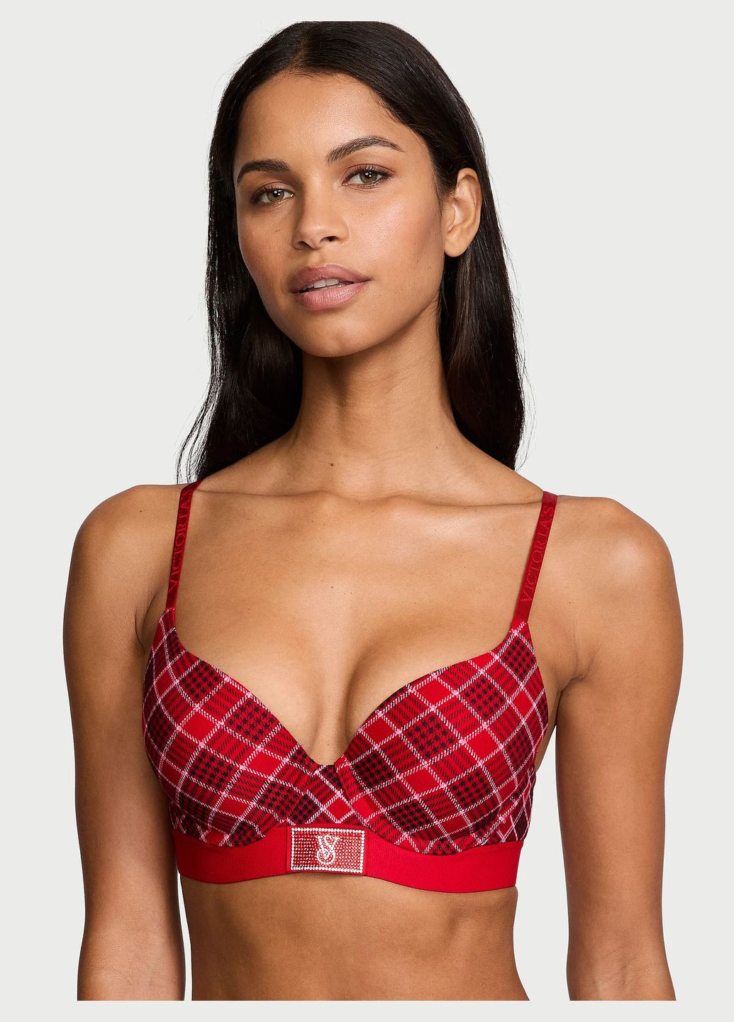 Красный бюстгальтер з т-shirt Victoria's Secret с косточками