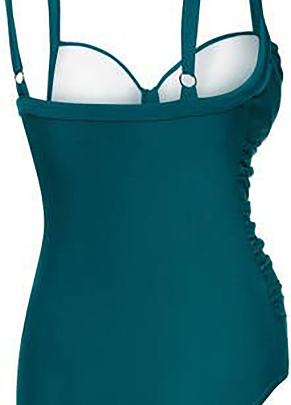 Комбинированный демисезонный купальник закрытый для женщин olivia 7359 бирюзово-синий жен 48 (4xl) 200-08 4xl Aqua Speed