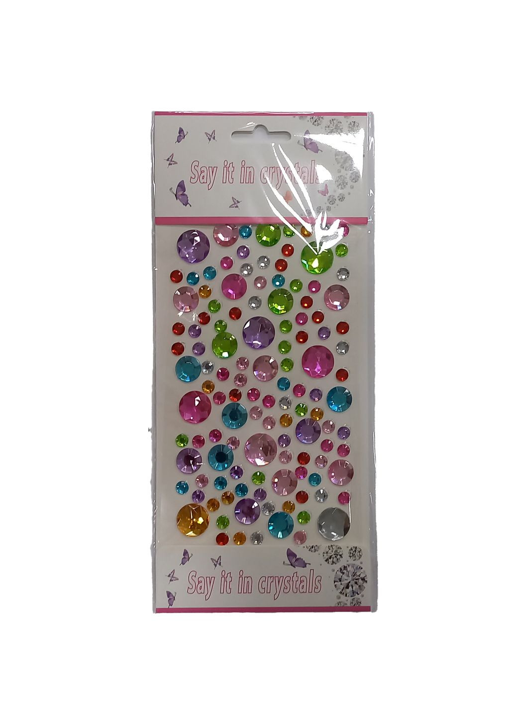 Наклейки стрази 86550 "Сердечки та Кружочки" (7597590086550) No Brand (323372002)