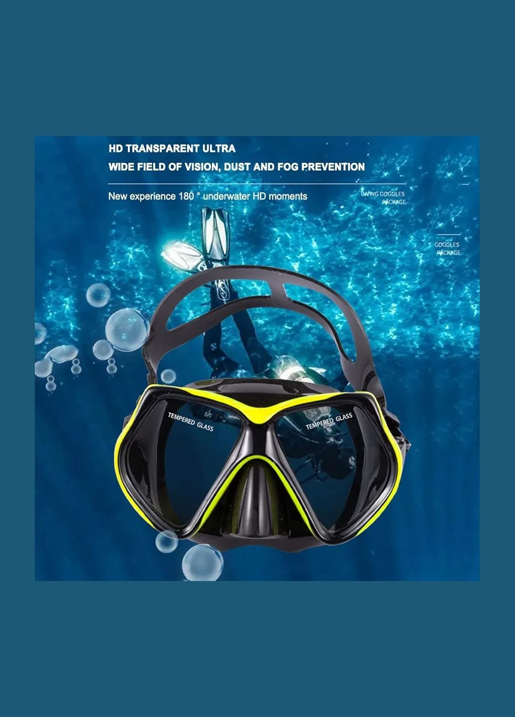 Профессиональная подводная маска для дайвинга с держателем для GoPro Black No Brand (336184249)