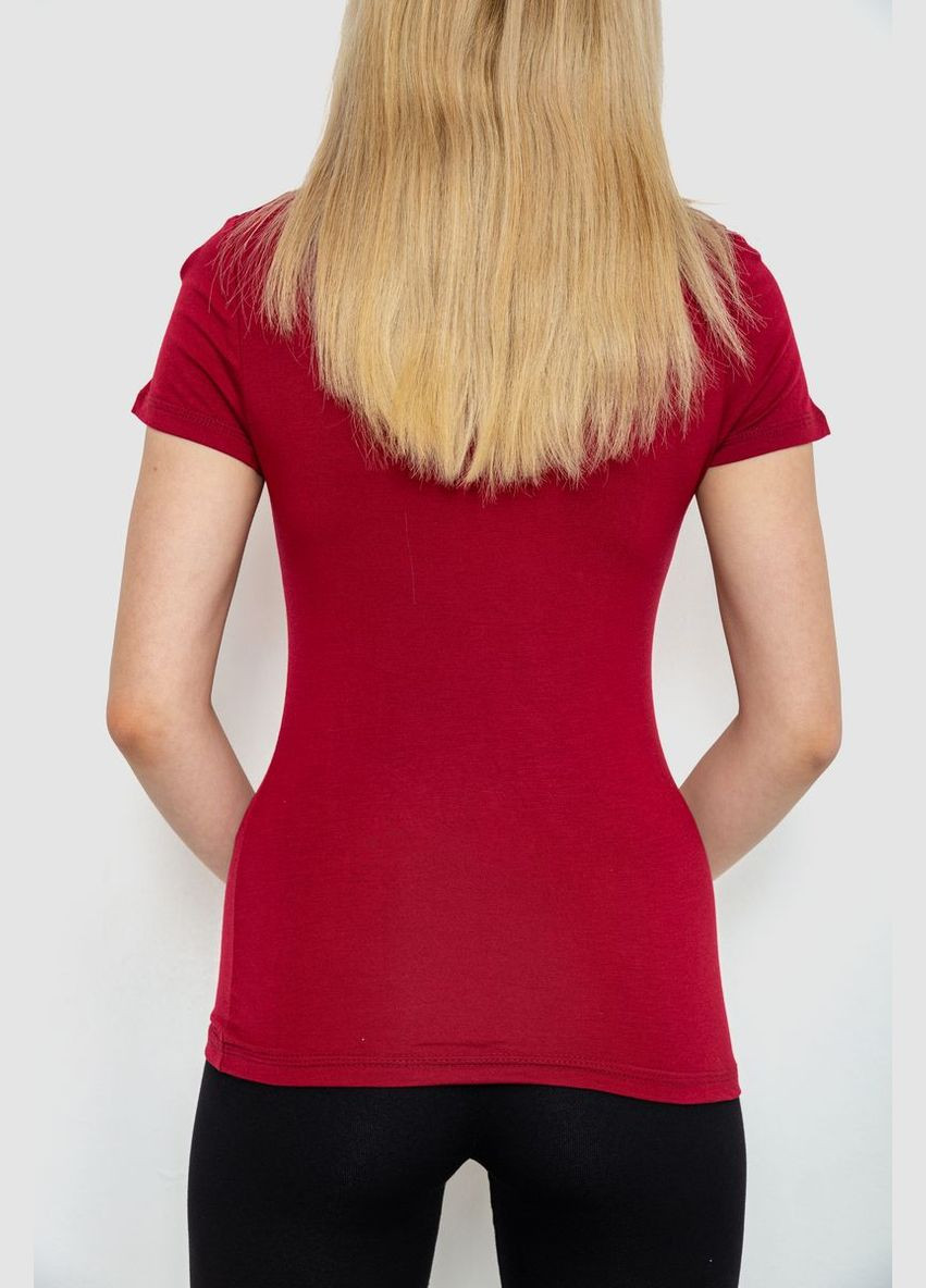 Бордовая демисезон футболка-топ женская, цвет розовый, Ager