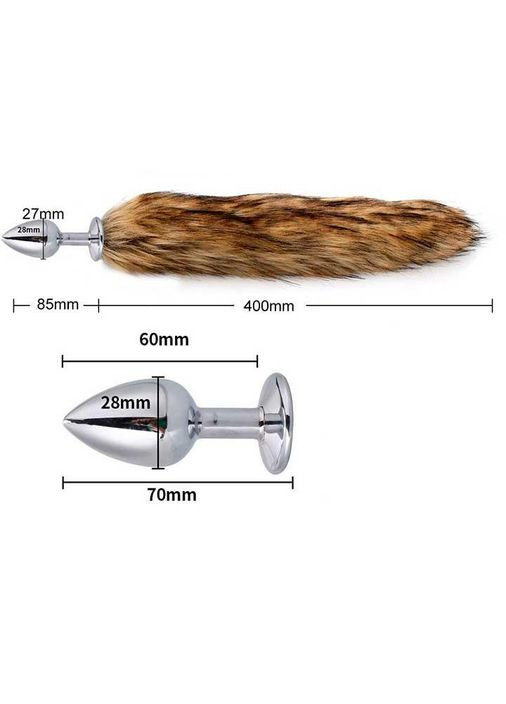 Анальна пробка з лисячим хвостиком - Коричневий - Анальні іграшки - (372733998)