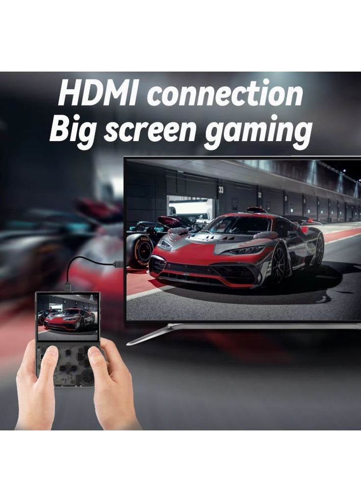 Портативна ретро-приставка з IPS RG35XX+ Plus H700 1/64GB Linux 5000ігор Black + скло Anbernic (369936411)