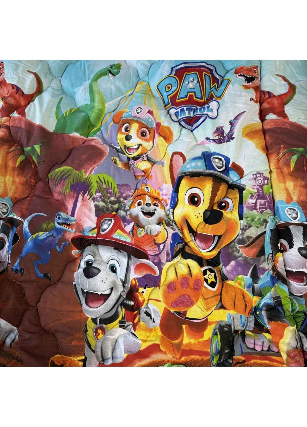 Детское одеяло односпальное 150х210 холлофайбер голубое Щенячий патруль осень/зима/весна DT1 Ananasko (368239359)