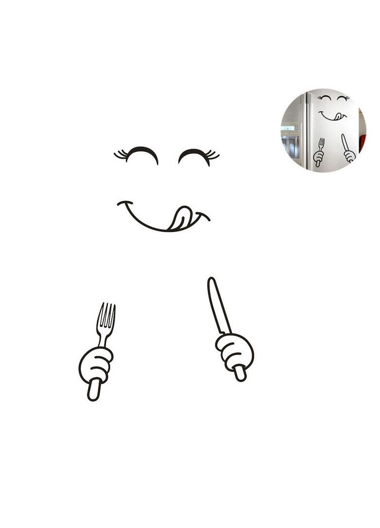 Наклейка на холодильник Приємного апетиту! No Brand (335029588)