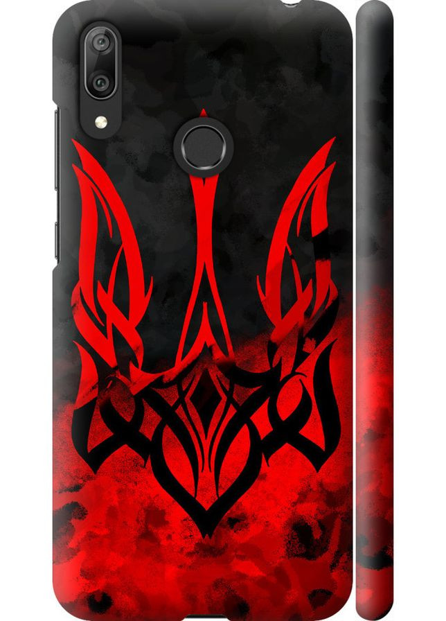 3D пластиковий матовий чохол 'Герб України ' для Endorphone Huawei Y7 2019 (257953792)