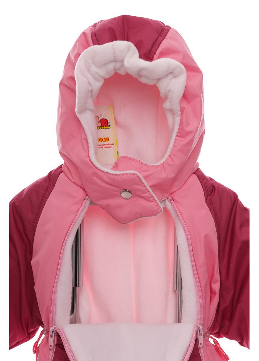 Комбинезон для девочки Трансформер на флисе сливовый с темно-розовым 86 см (28661) BABYKROHA (297198200)