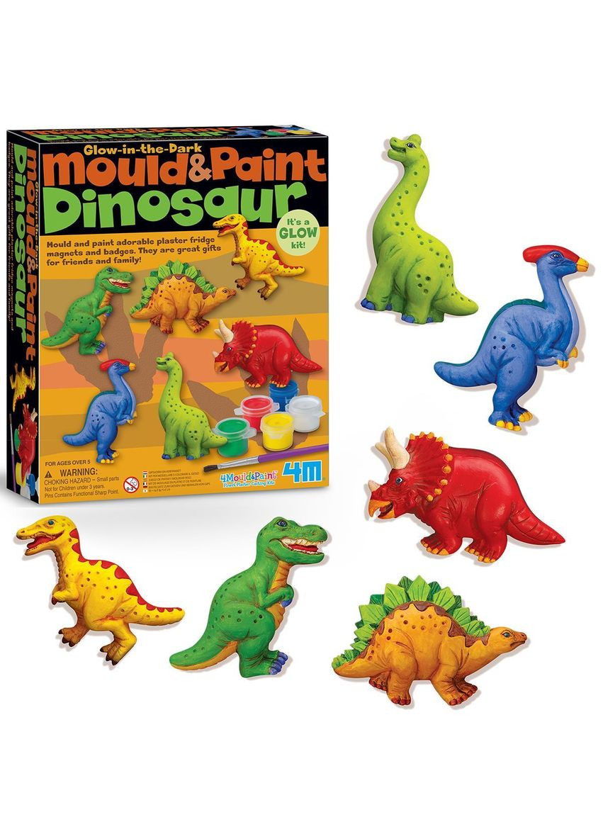 Набір для створення магнітів із гіпсу Динозаври (00-03514) 4M (339783539)