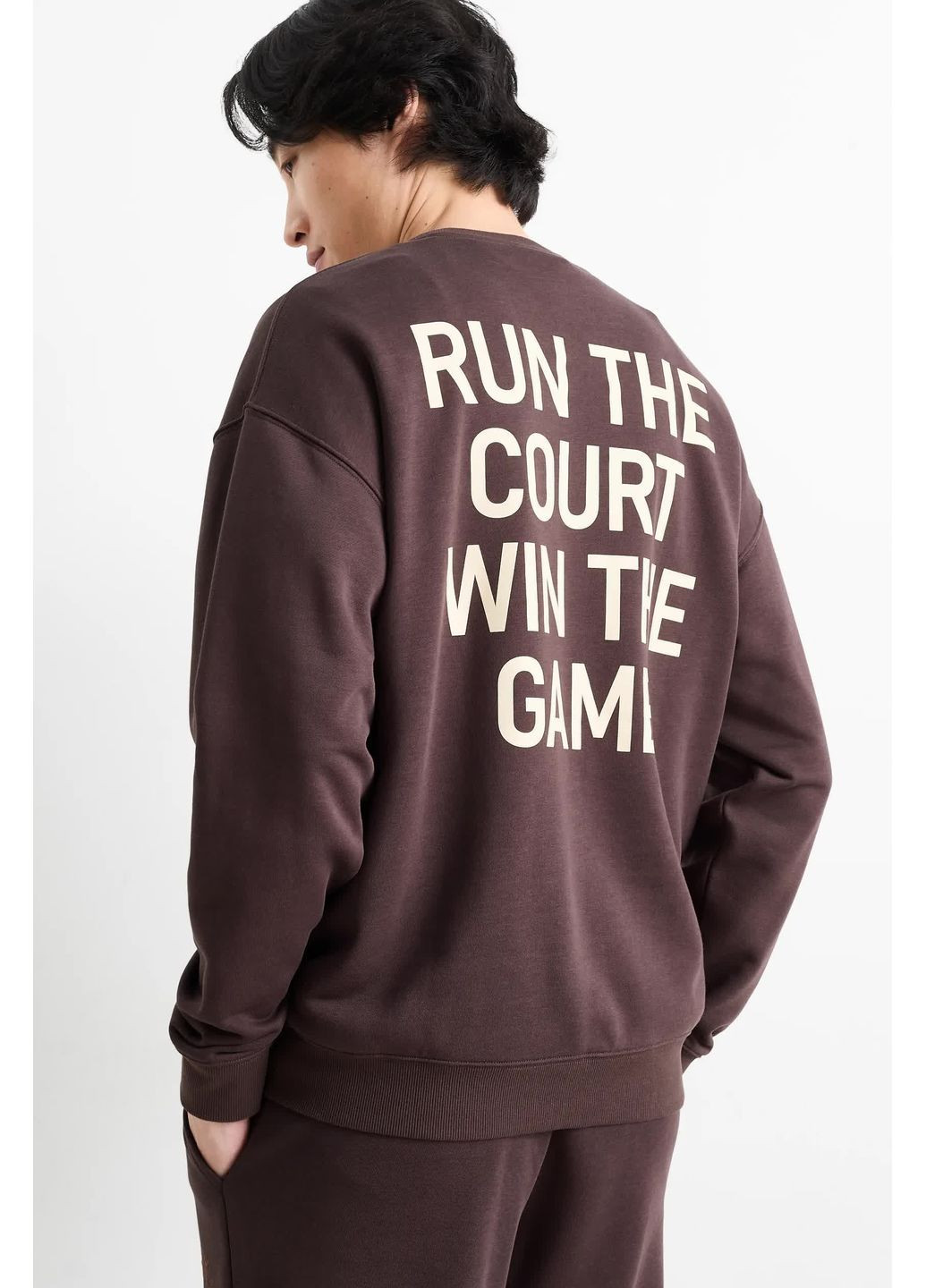 Темно-коричневый свитшот C&A (366474023)