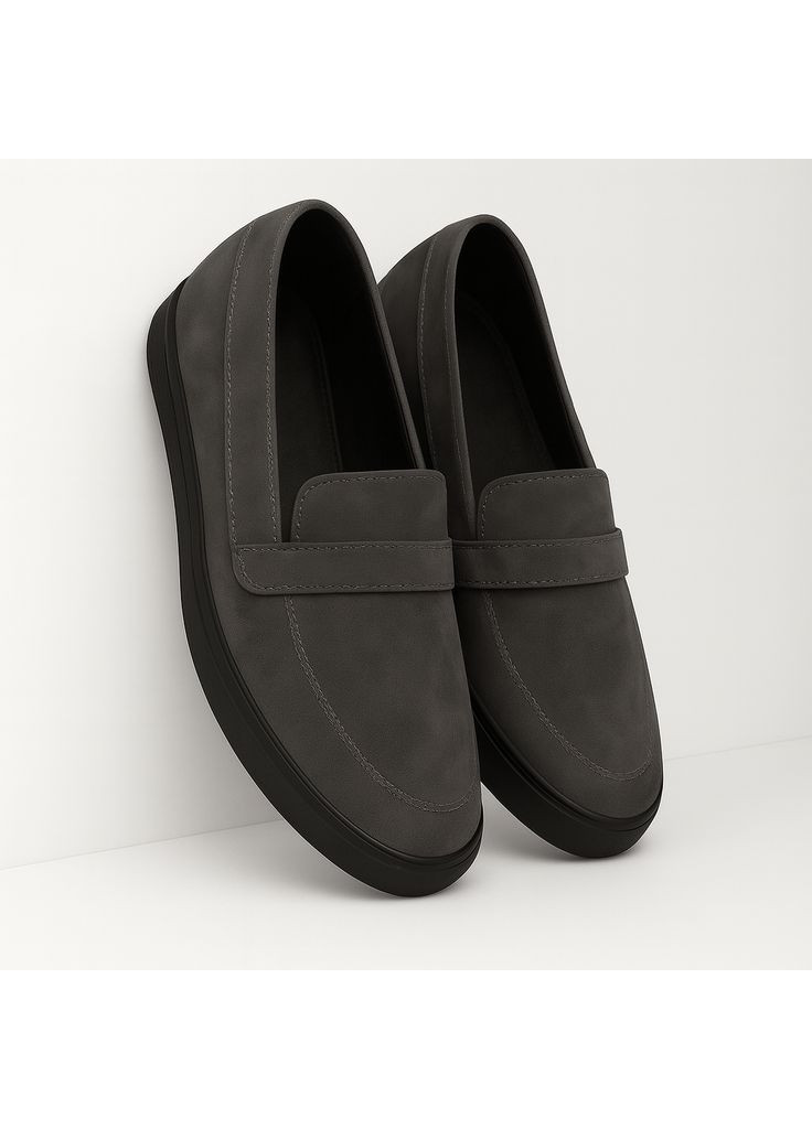 Серые праздничные, повседневные, коктейльные, вечерние мужские лоферы lux 2010 демисезонные замшевые серые Kindzer без шнурков