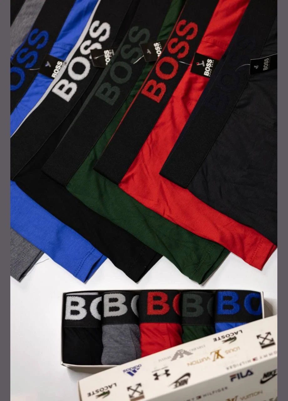 3 шт Труси Боксери Чорна Резинка Топ Якість No Brand (322110842)