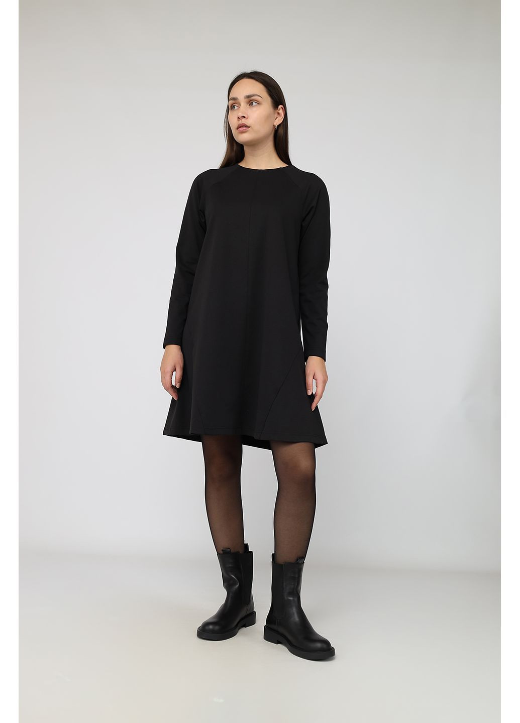 Черное платье женское цвет черный цб-00283462 Yuki