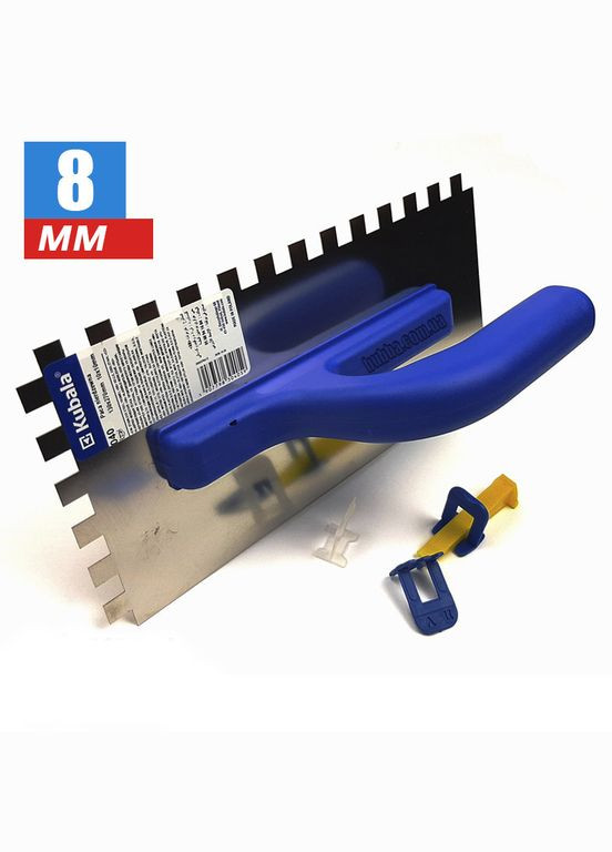 Шпатель зуб 8*8мм, 130*270мм. 0404 Kubala (370387029)