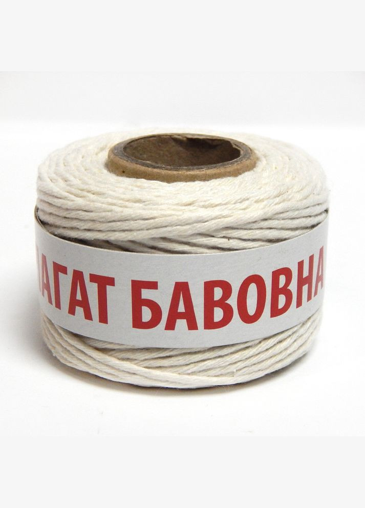 Шнур хлопковый (шпагат), 2 мм, белый, 30 м No Brand (341730906)