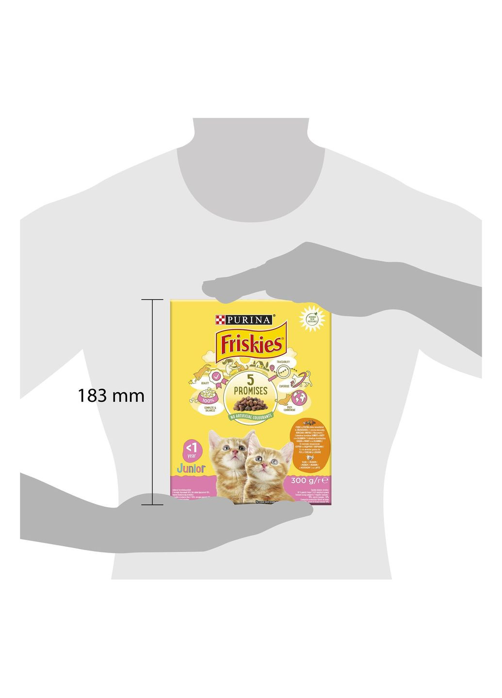 Сухой корм FRISKIES Junior для котят, с курицей, индейкой и овощами, 300 г Purina Friskies (330007585)