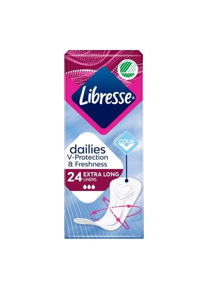 Щоденні прокладки Dailies Fresh extra long, 24 шт Libresse (361950032)
