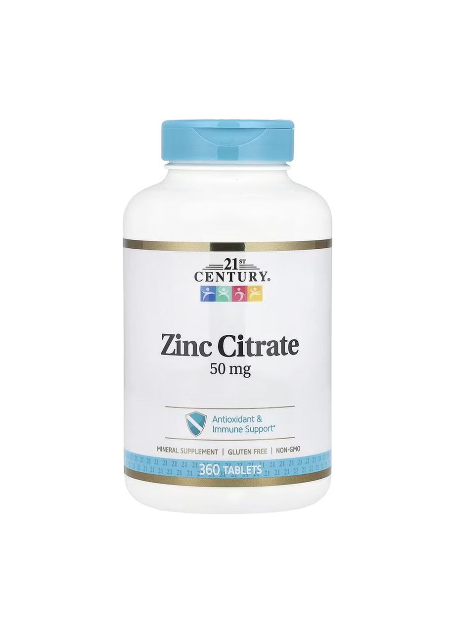 Zinc Citrate 50 mg - 360 tabs 21st Century (371777046)