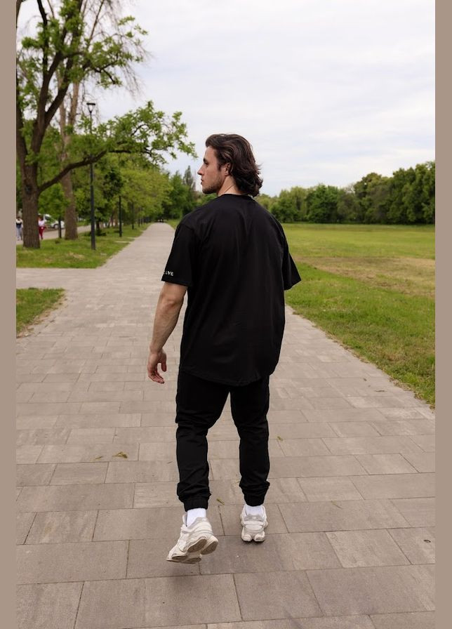 Чорна футболка чоловіча "family look" hc (h001-8383) Be in fashion